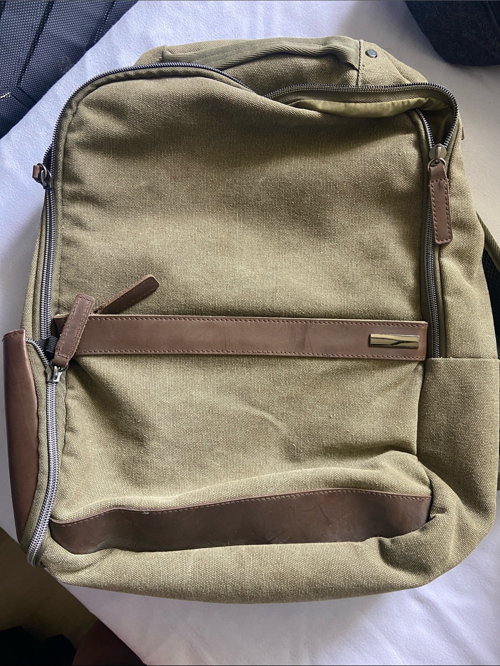 #6- RENWICK Army Green Heavy-Duty MULTIPURPOSE Canvas Backpack